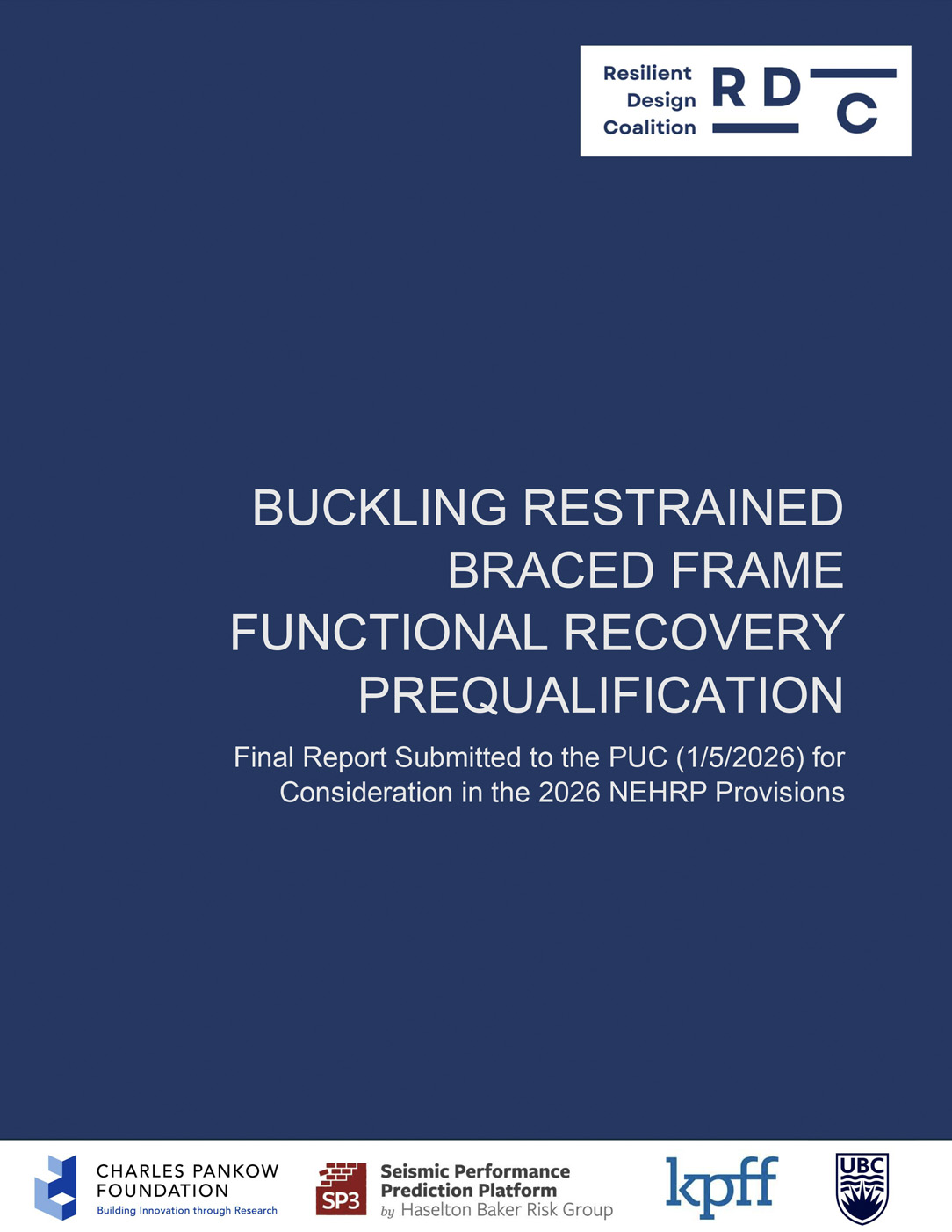 Buckling Restrained Braced Frame report cover